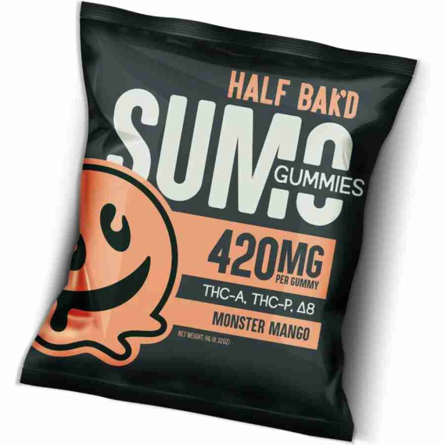Half bak'd sumo gummies 420mg 2pc monster mango
