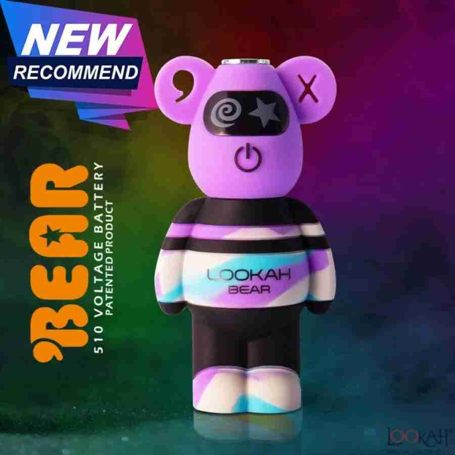 Lookah bear 510 vape battery purple tie dye
