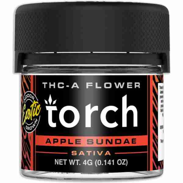 torch premium thca flower jar 4g apple sundae.
