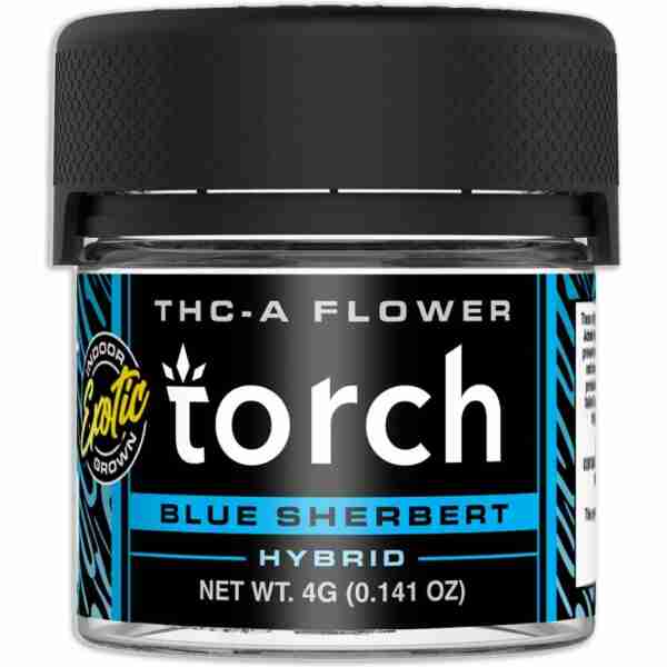 torch premium thca flower jar 4g blue sherbert.