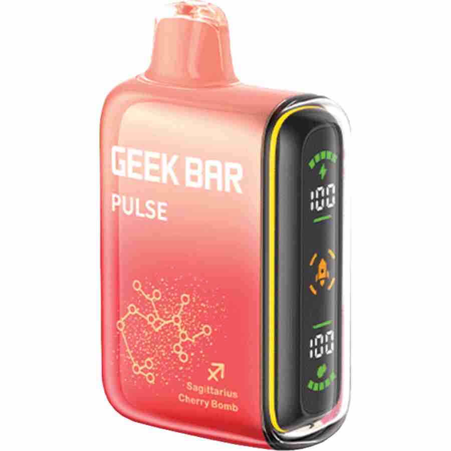 Geek bar pulse 12k nicotine vape cherry bomb.