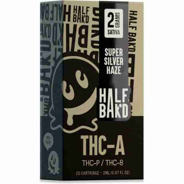half bakd thca cartridges 2g super silver haze.