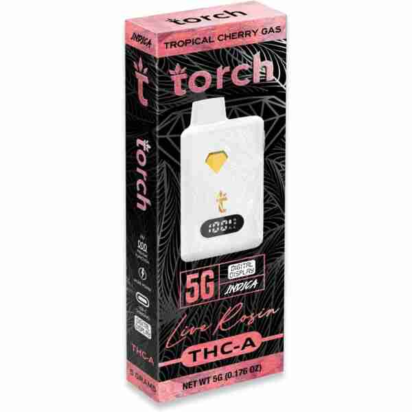 torch thca live rosin screen disposable 5g tropical cherry gas.