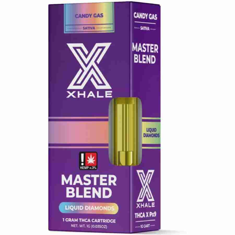 Xhale master blend thca liquid diamonds cartridge 1g candy gas.
