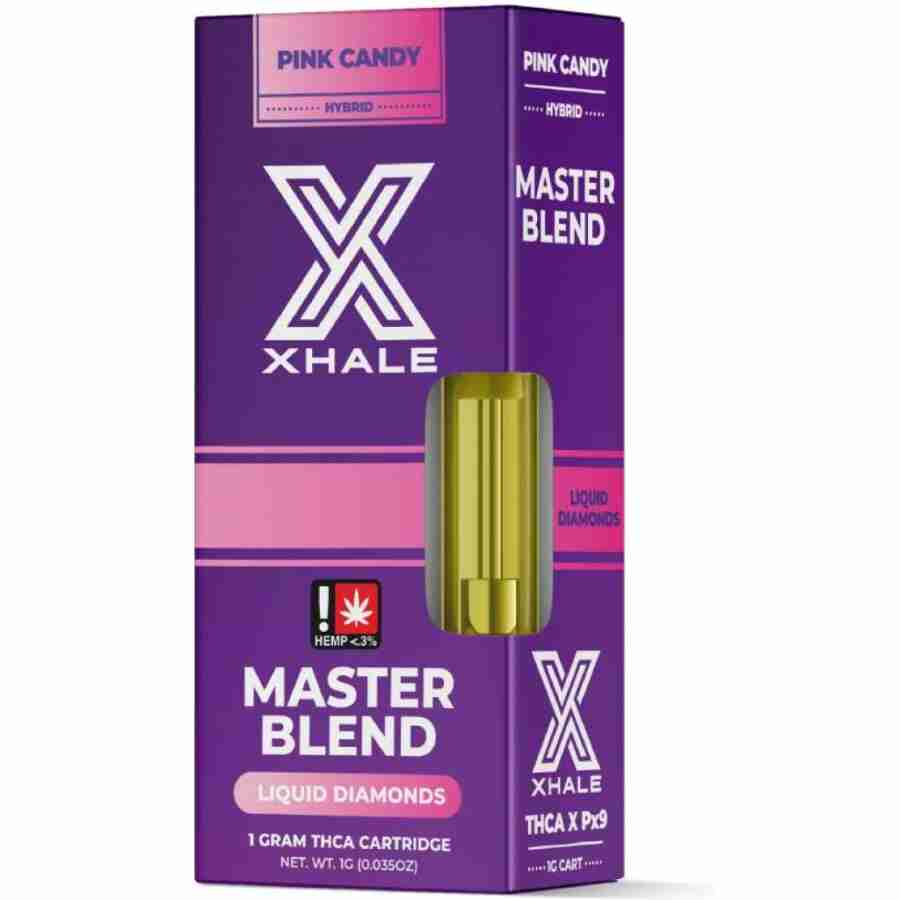 Xhale master blend thca liquid diamonds cartridge 1g pink candy.