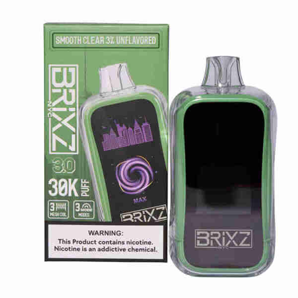 BRIXZ 30000 Puff Disposable Nicotine Vape Smooth Clear 3%