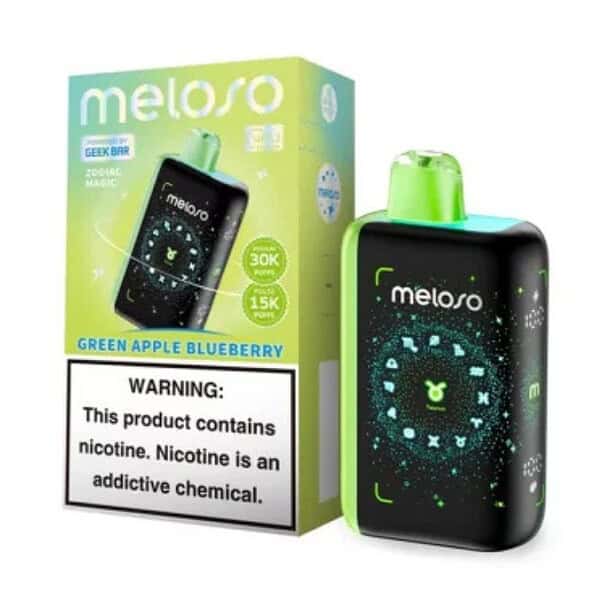 Geek Bar Meloso Zodiac Magic 30K Nicotine Disposable Green Apple Blueberry.