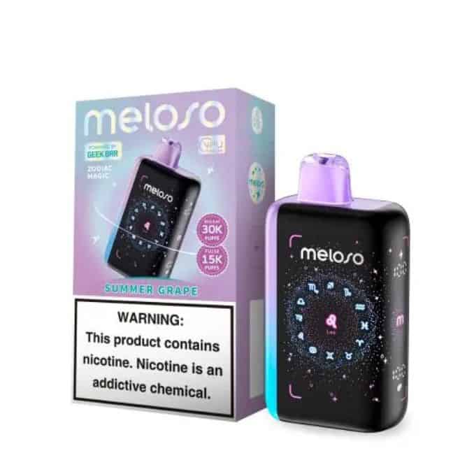Geek Bar Meloso Zodiac Magic 30K Nicotine Disposable Summer Grape.