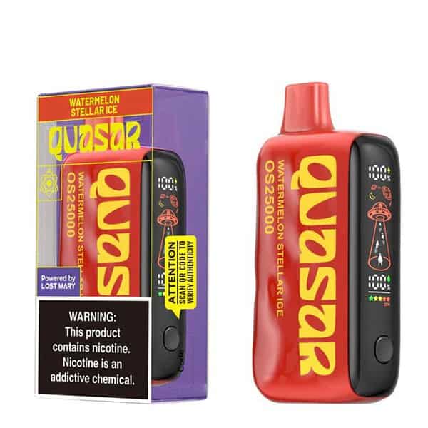 Lost Mary Quasar OS25000 20ml Nicotine Disposable Watermelon Stellar Ice.