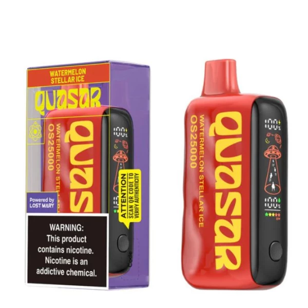 Lost Mary Quasar OS25000 20ml Nicotine Disposable Watermelon Stellar Ice.