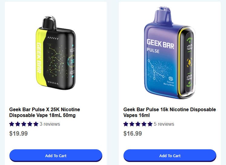 Understanding Geek Bar Ingredients: Essential Insights for Users 2 Geek Bar Pulse Vape Products